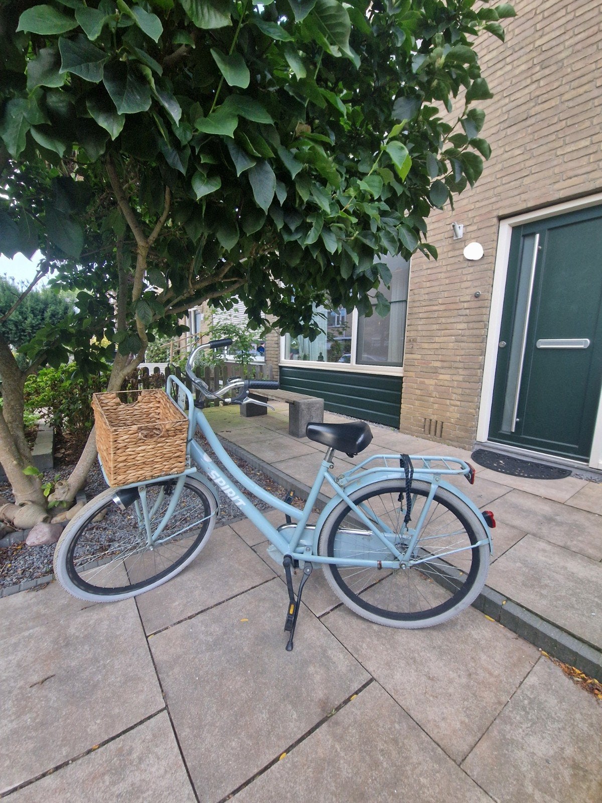 Spirit - Lichtblauw - GEEN INGEBOUWD SLOT, Fietsen en Brommers, Velgrem, Ophalen, Overige merken, 53 tot 56 cm