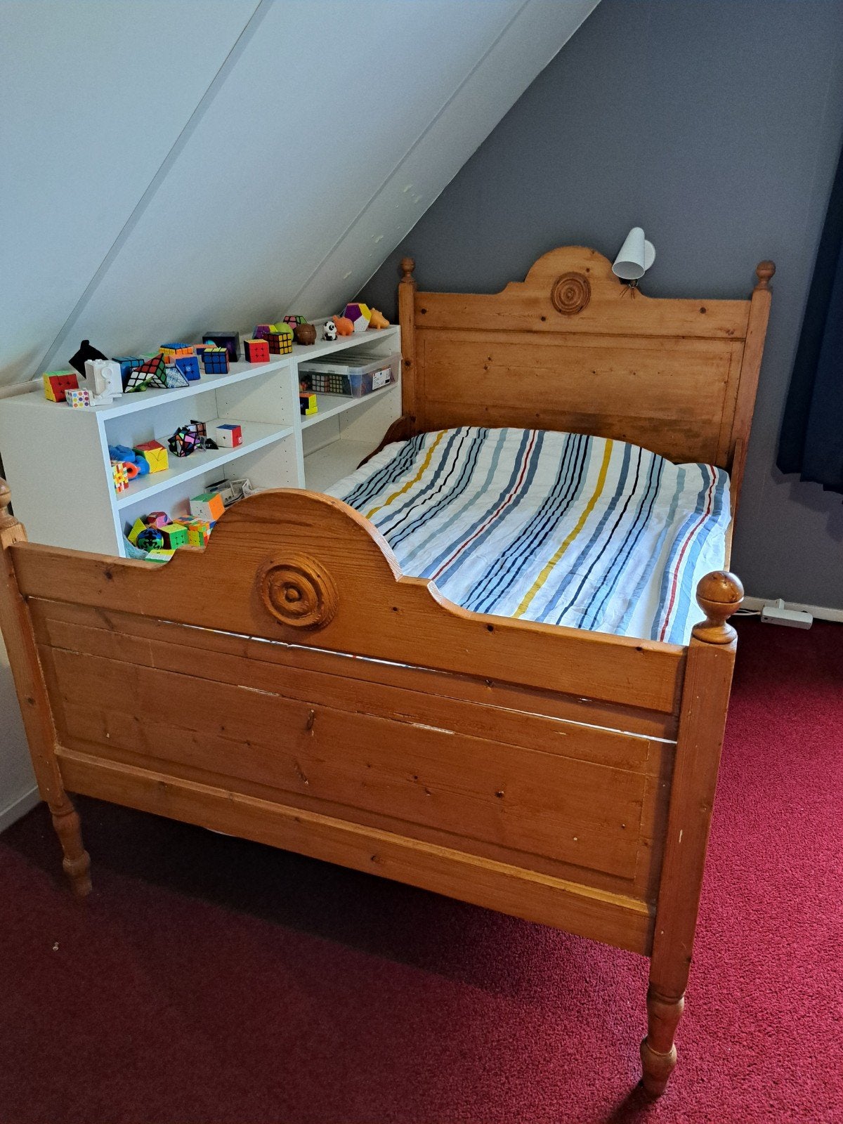 Mooi antiek bedframe 120x190 cm, Antiek en Kunst, Ophalen