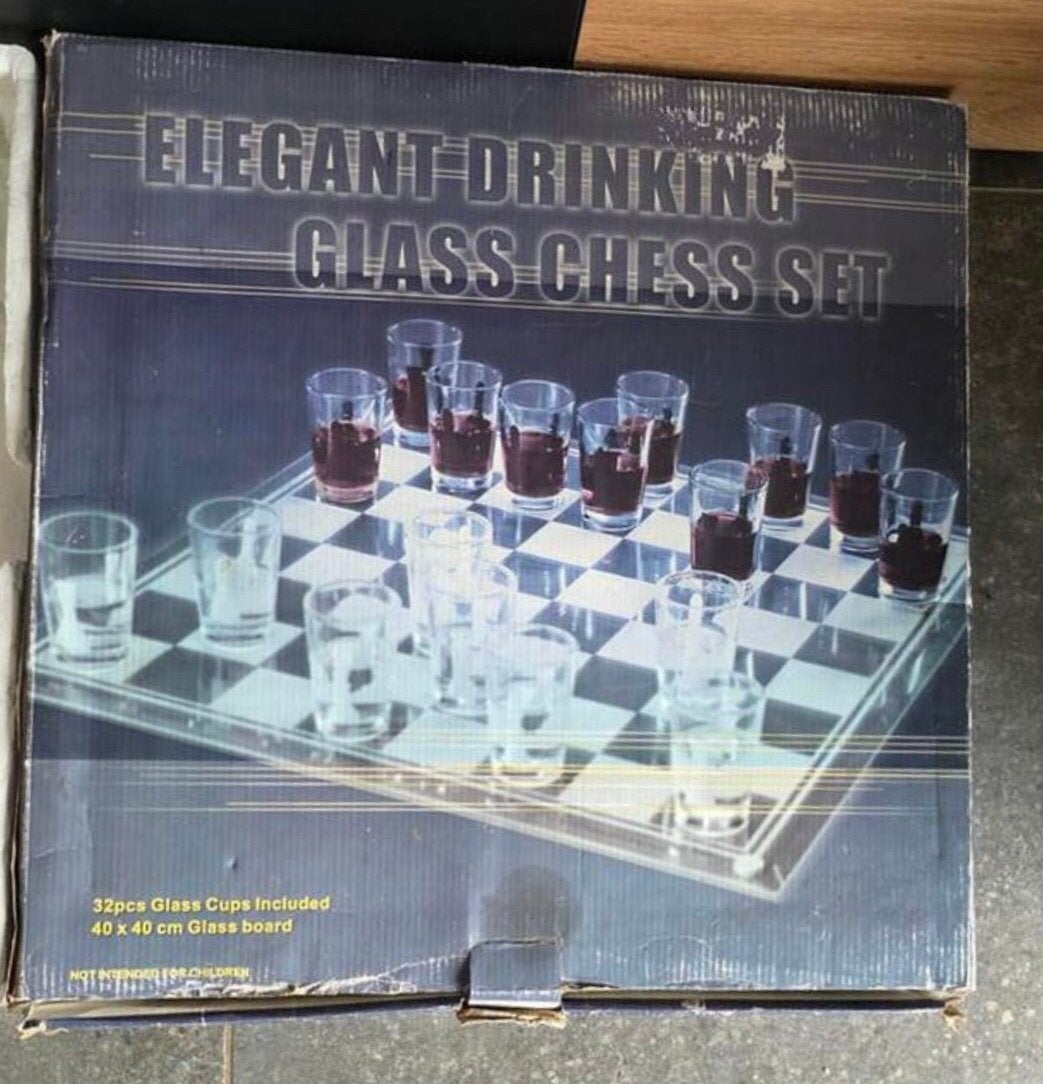 Schaakspel van glas, Ophalen of Verzenden, Zo goed als nieuw