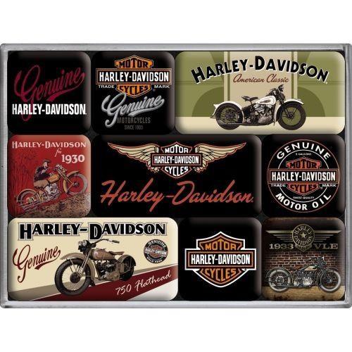 Harley Davidson motorcycles magneet set reclame magneetjes, Ophalen of Verzenden, Nieuw, Auto's