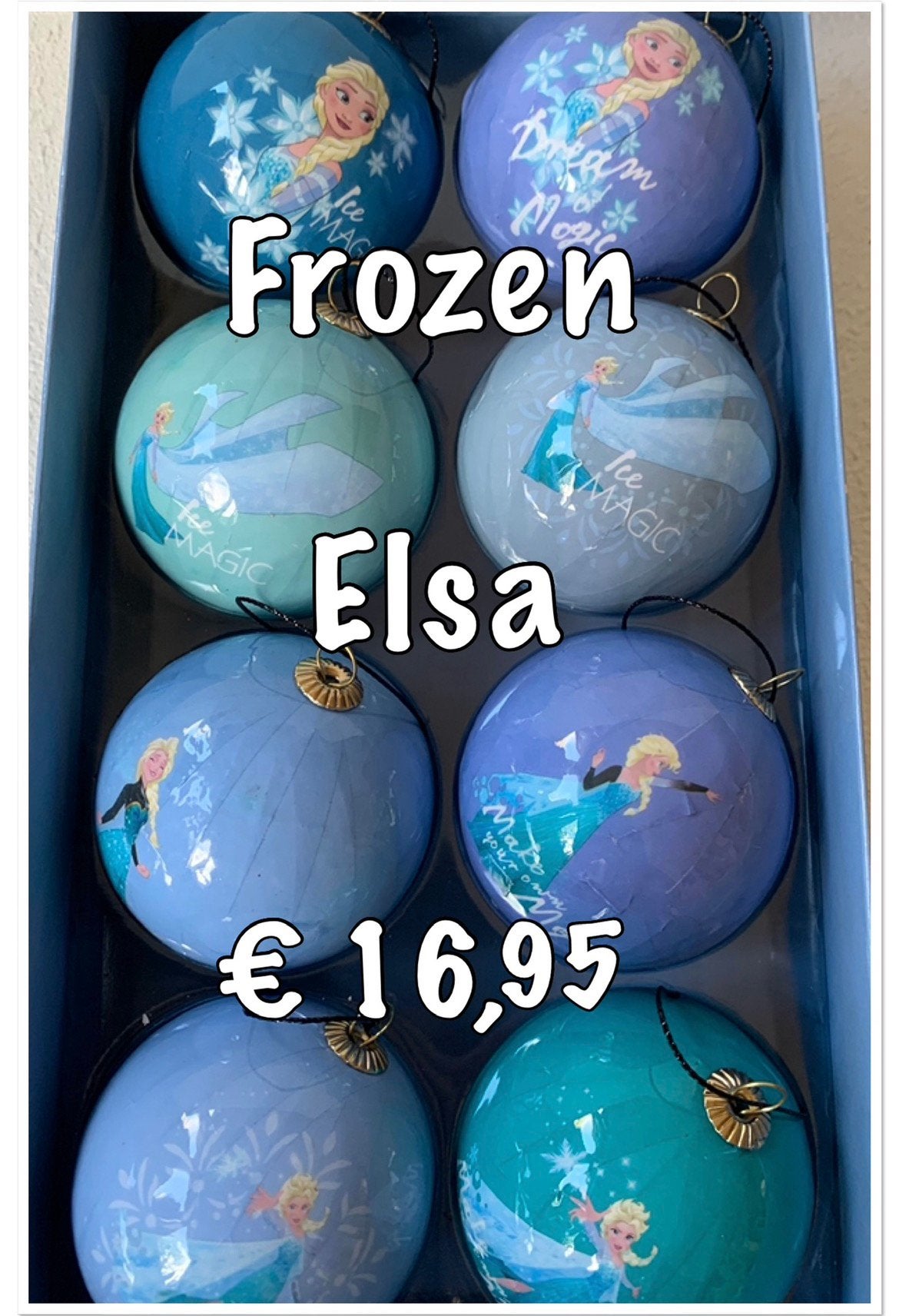 Set van 8 Frozen kerstballen, Ophalen of Verzenden, Overige figuren, Nieuw, Beeldje of Figuurtje