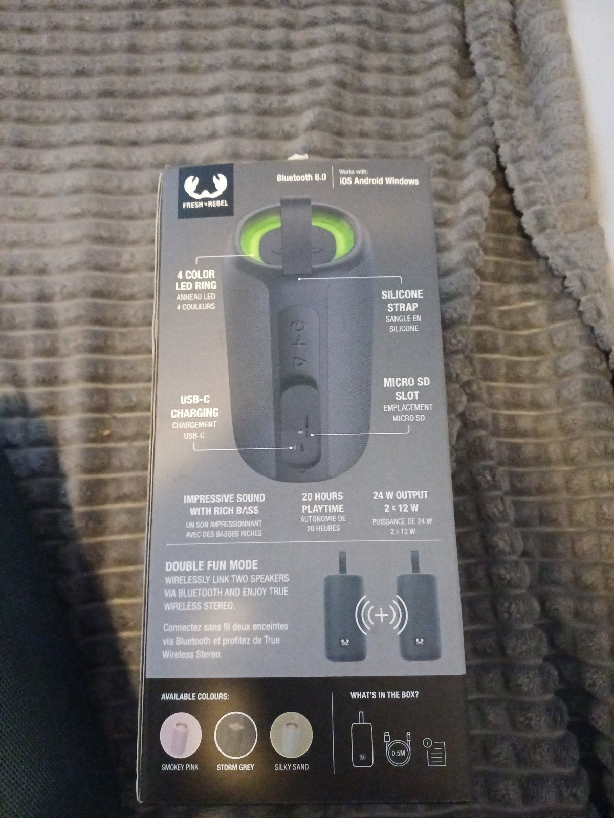 Fresh 'n Rebel Rockbox Bold XL Draagbare Bluetooth Speaker, Zo goed als nieuw, Draagbare speaker, Bluetooth, Minder dan 60 watt