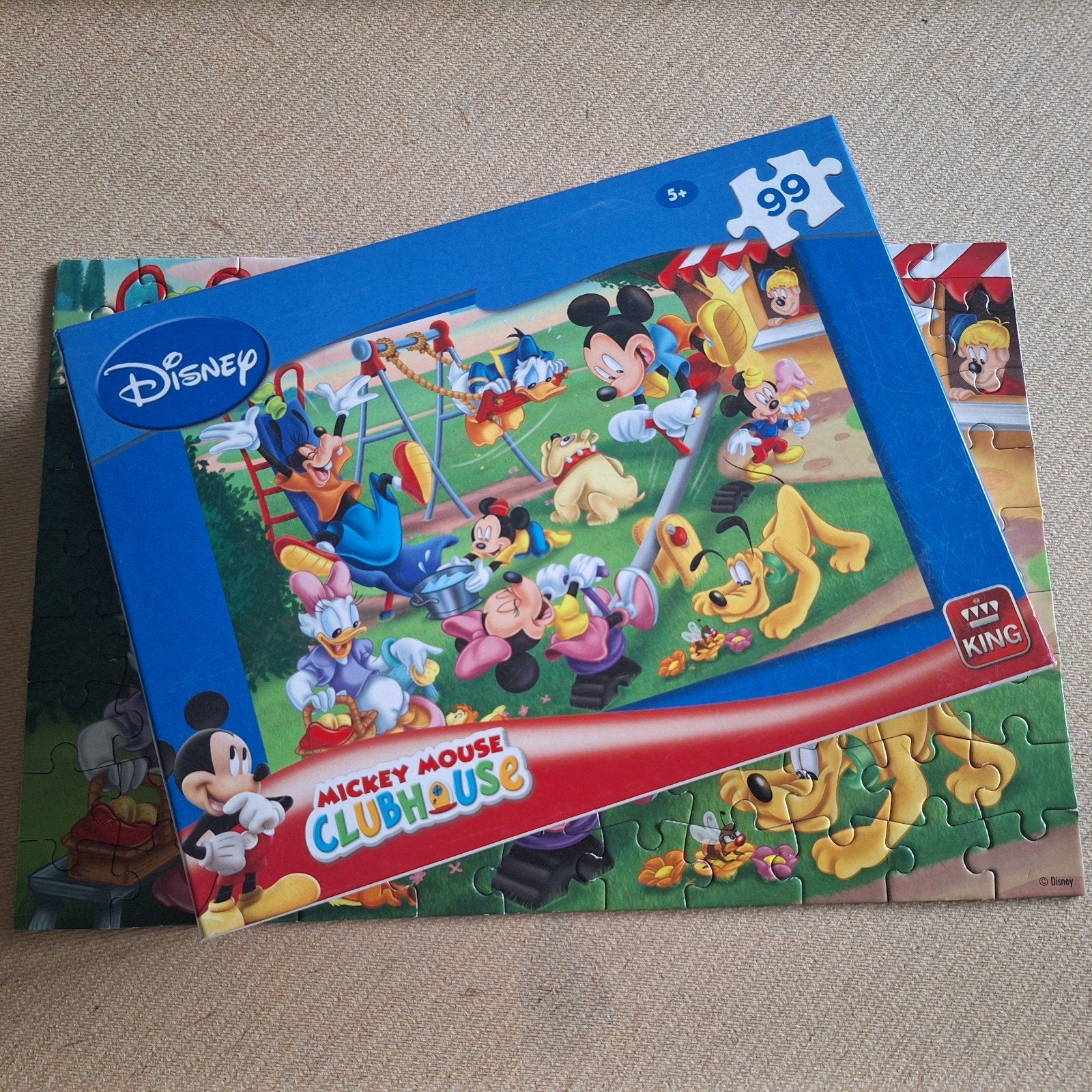 Disney Mickey Mouse Clubhouse puzzel 99 stukjes, Ophalen of Verzenden, Meer dan 50 stukjes, Zo goed als nieuw, 4 tot 6 jaar