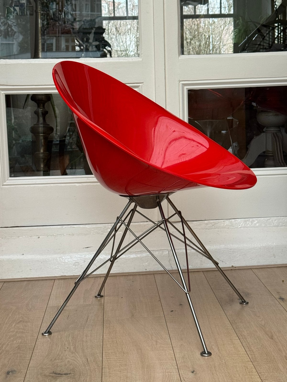 Set van 6 rode Kartell Ero|S| stoelen van Starck, Huis en Inrichting, Ophalen, Kunststof, Gebruikt, Vintage Modern design