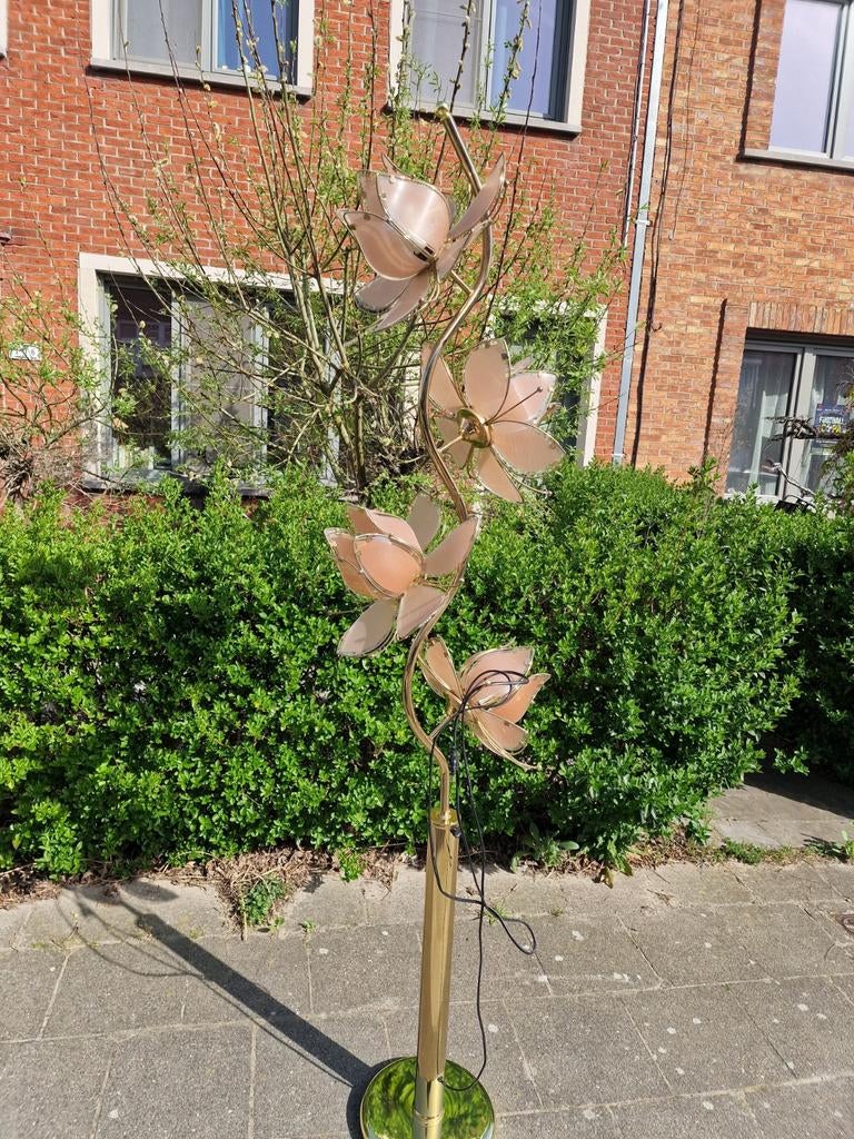 Staande vintage lotuslamp, Ophalen, 150 tot 200 cm
