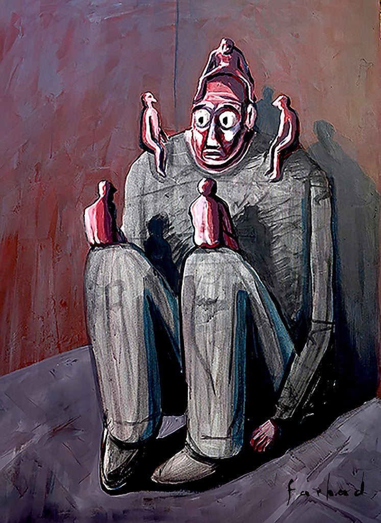 Atelieropruiming – Acryl schilderij zoekt een nieuw thuis, Acrylverf, Ophalen of Verzenden, Textiel, Overig onderwerp