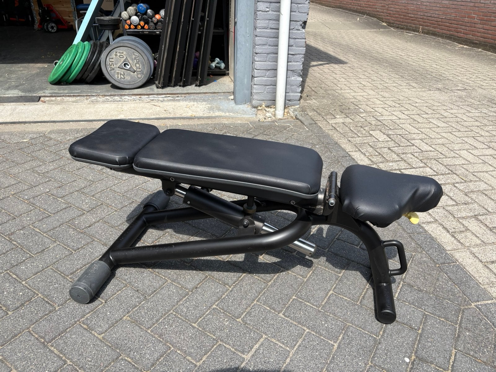 Technogym verstelbare bank adjustable bench zwart, Ophalen, Bank, Fitnessbank, Verstelbare