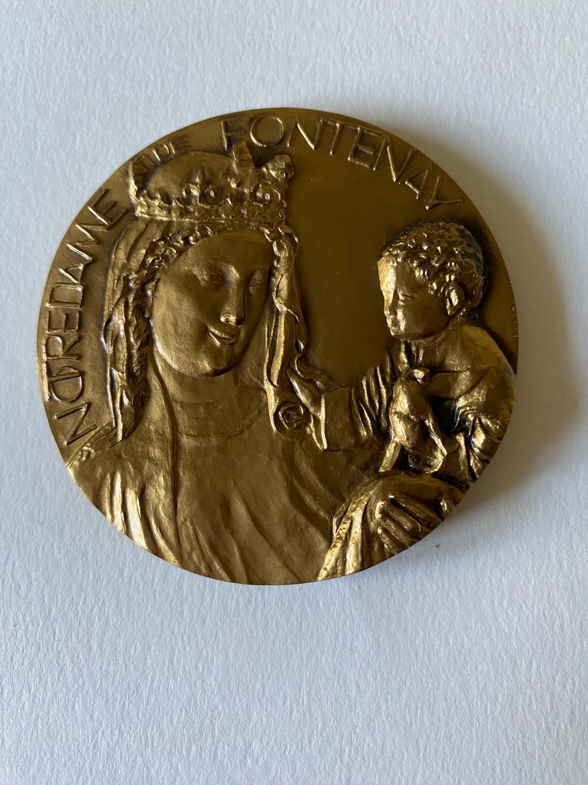 Arthus-Bertrand Medaille Notre Dame de Fontenay Brons, Postzegels en Munten, Ophalen of Verzenden, Brons, Buitenland