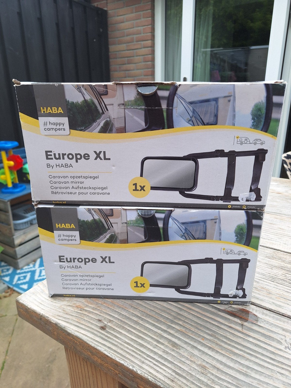 HABA Europe XL Caravan Opzetspiegels - Set van 2, Ophalen of Verzenden, Zo goed als nieuw