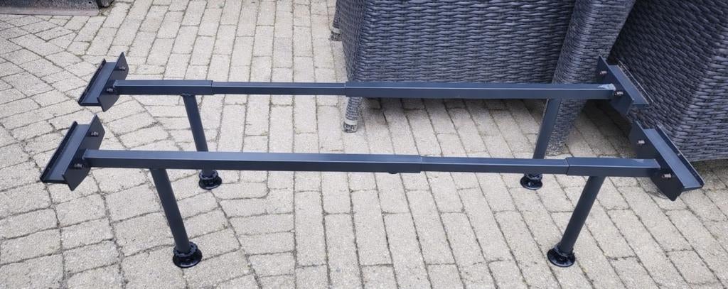 Auping potenset verstelbaar (70 t/m 100 cm breed), Ophalen, Eenpersoons, Zwart, Metaal