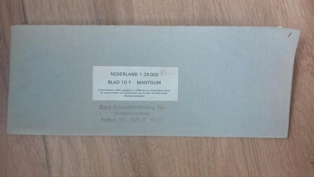 10F Mantgum Weidum Jorwerd Winsum  Bozum Stafkaart uit 1986, Topografische Dienst Nederland, Ophalen of Verzenden, 1800 tot 2000