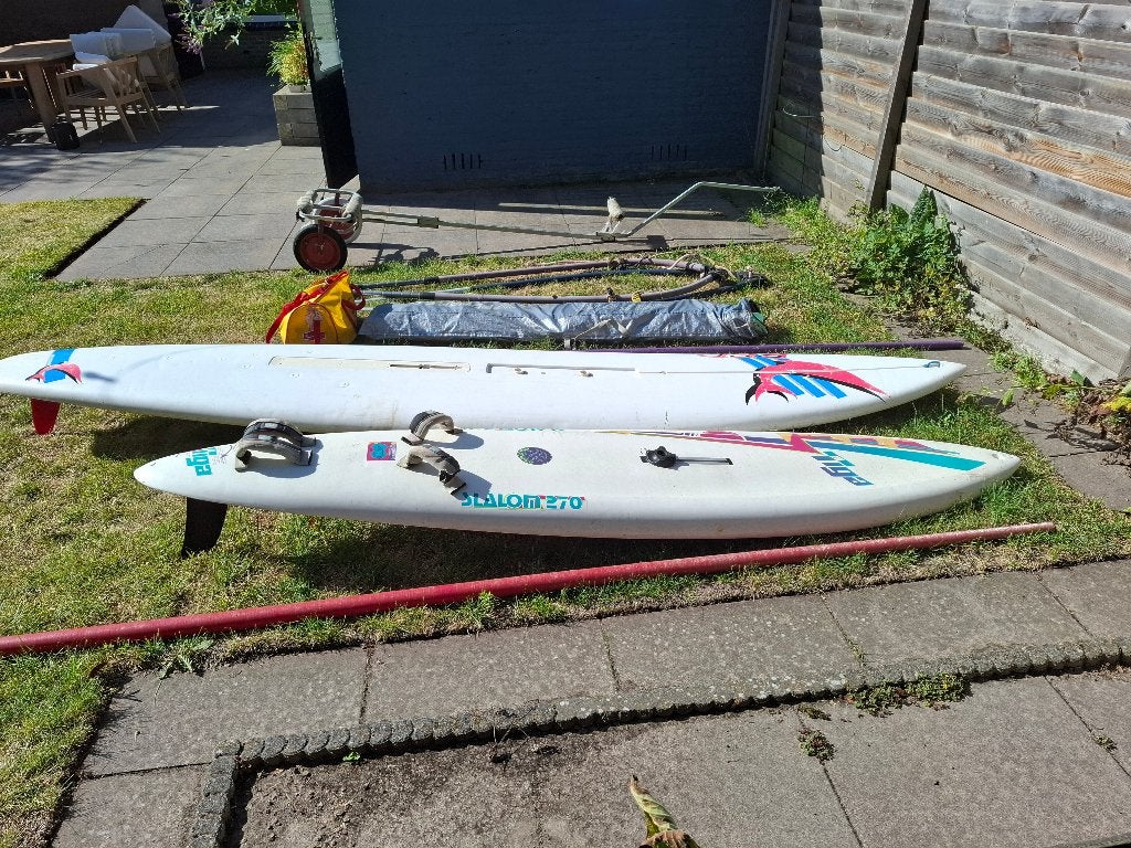 2 windsurf sets + fietskar, Ophalen, Gebruikt, Complete set