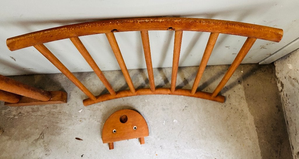 3 onderdelen Vintage Houten Wandkapstok Spijlen / IKEA?, Gebruikt, 150 tot 200 cm, Hout, Ophalen