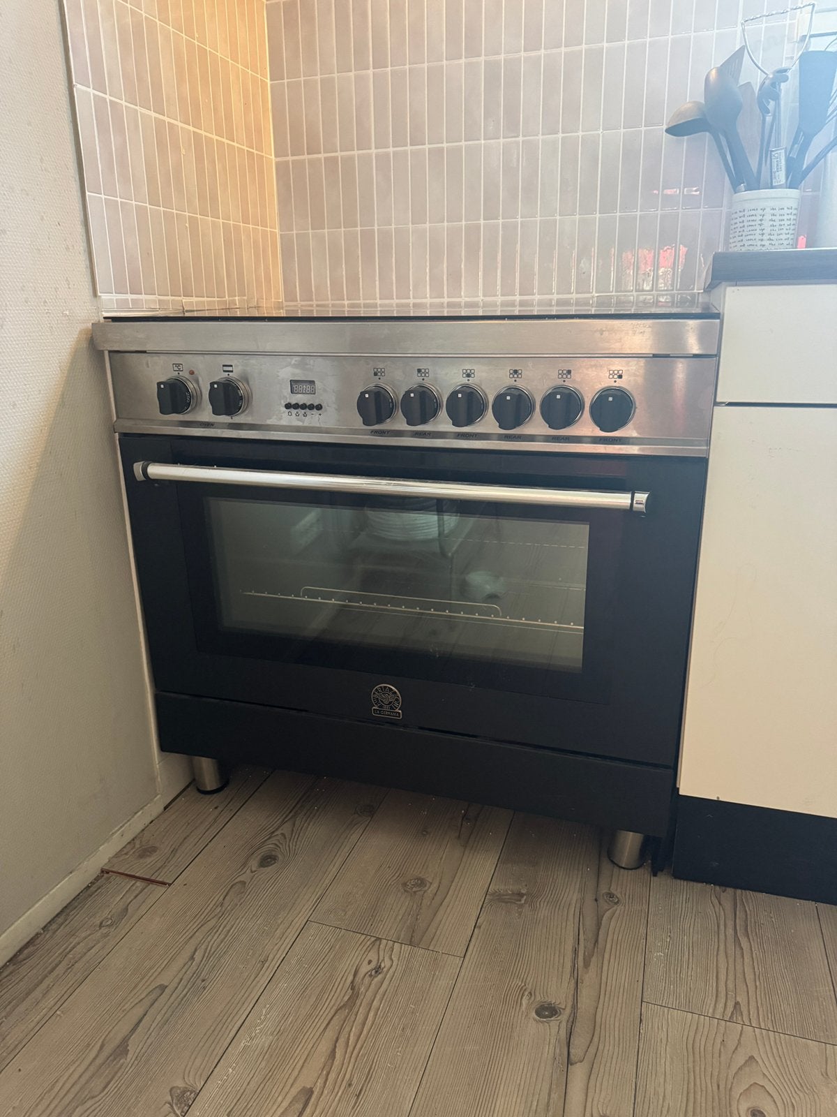 Bertazzoni oven met inductie kookplaat, Ophalen, 60 cm of meer, 4 kookzones, Zo goed als nieuw