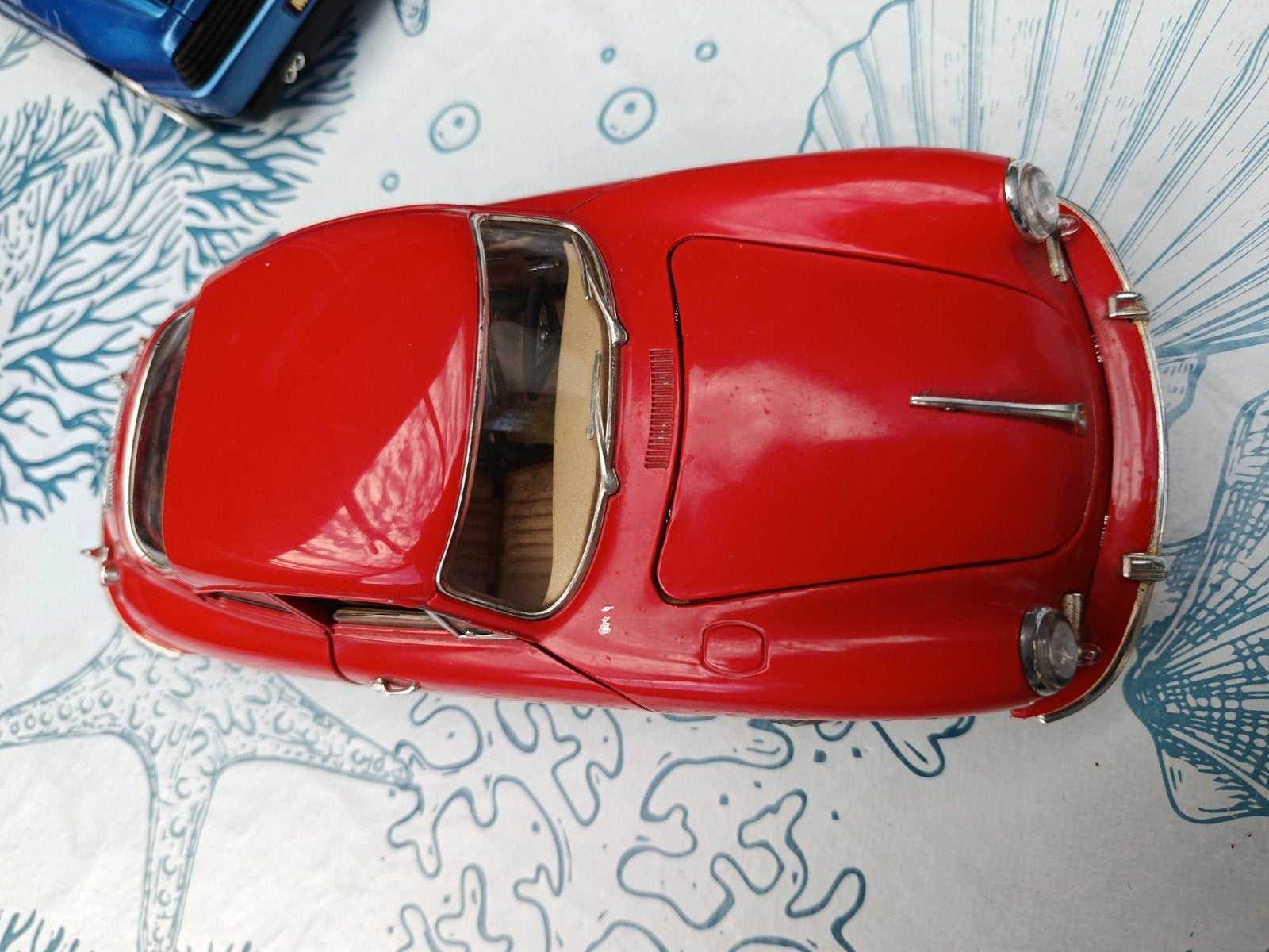 Rode Porsche 356 modelauto, Ophalen of Verzenden, Gebruikt, Auto, Overige merken
