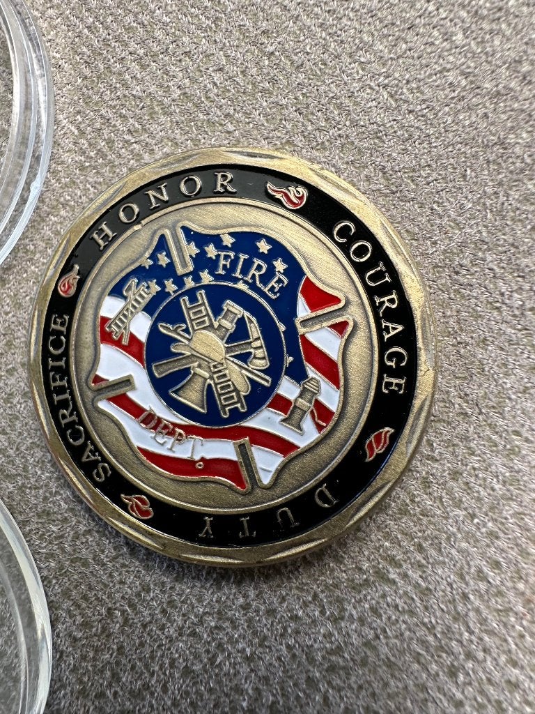 Fire Department Challenge coin St Florian, Ophalen of Verzenden, Overige soorten, Nederland, Embleem of Badge