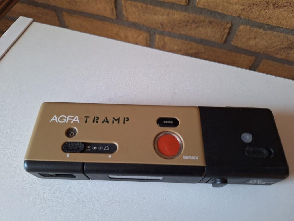Agfa Tramp 1982 Vintage camera met flitser, Ophalen of Verzenden, Gebruikt, Compact, Overige Merken