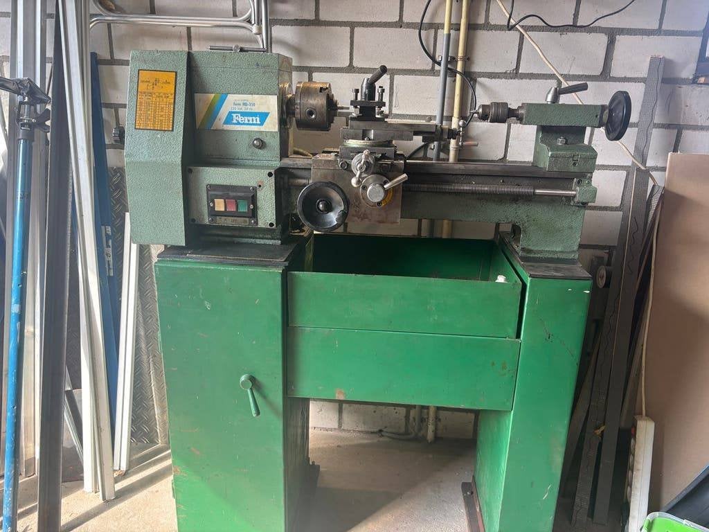 Draaibank metaal ferm md-350 220volt met diverse gereedschap, Ophalen, Gebruikt, Metaaldraaibank, Minder dan 500 mm