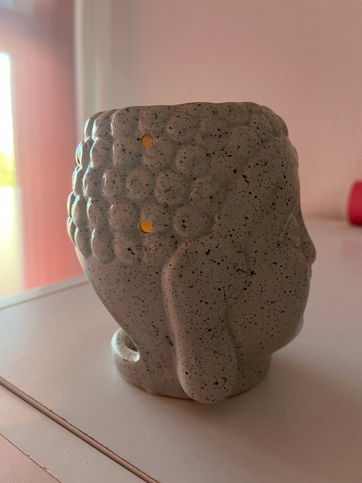 Olie brander buddha, Ophalen of Verzenden, Zo goed als nieuw, Grijs, Geurverspreider