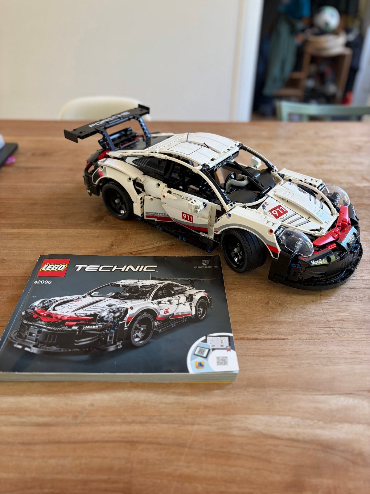 LEGO Technic Porsche 911 RSR (42096) met boekje, Ophalen, Lego, Compleet, Zo goed als nieuw