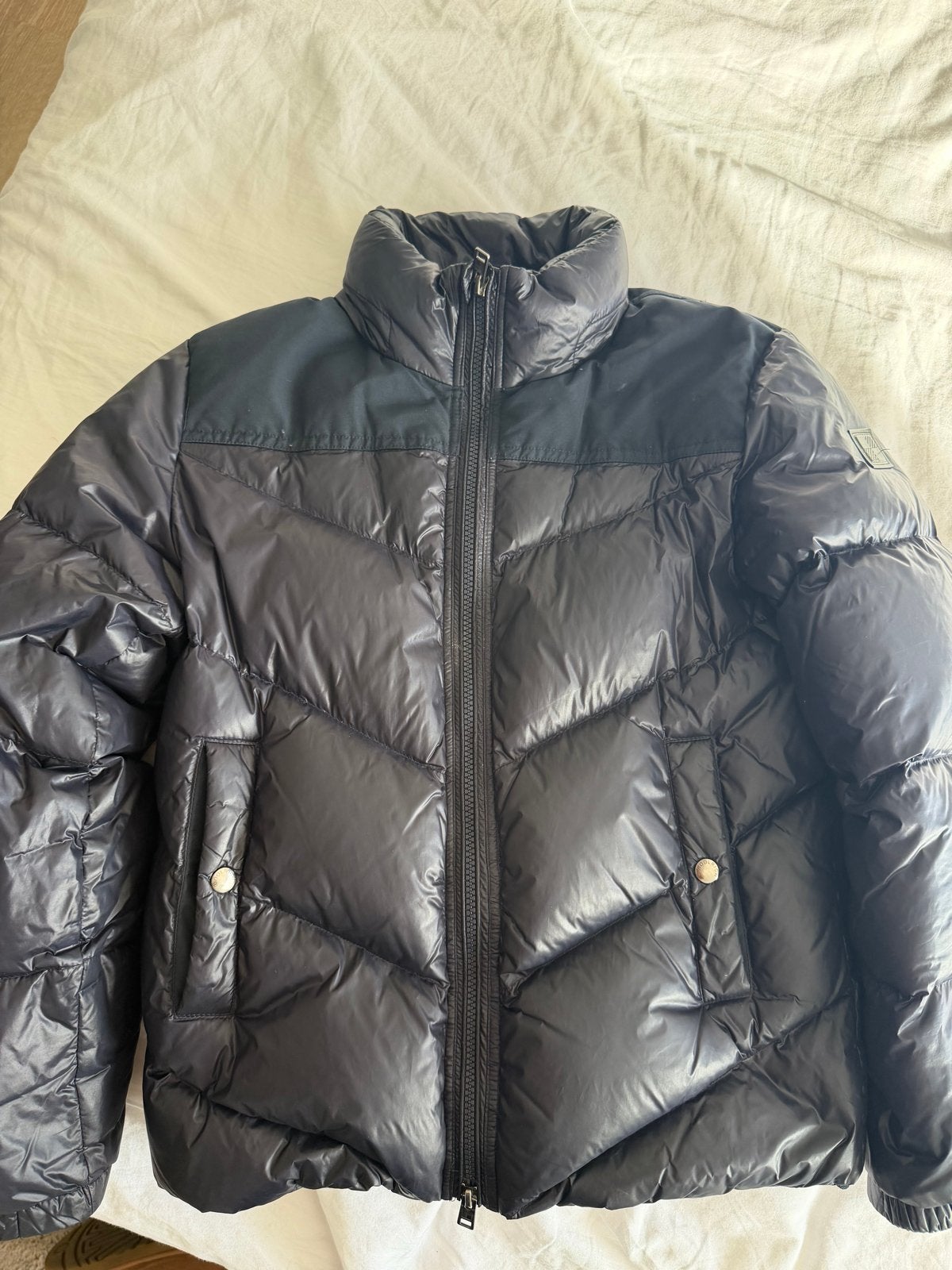 Woolrich winterjas kids, maat 12, dons, waterafstotend, Ophalen of Verzenden, Gebruikt, Jongen of Meisje