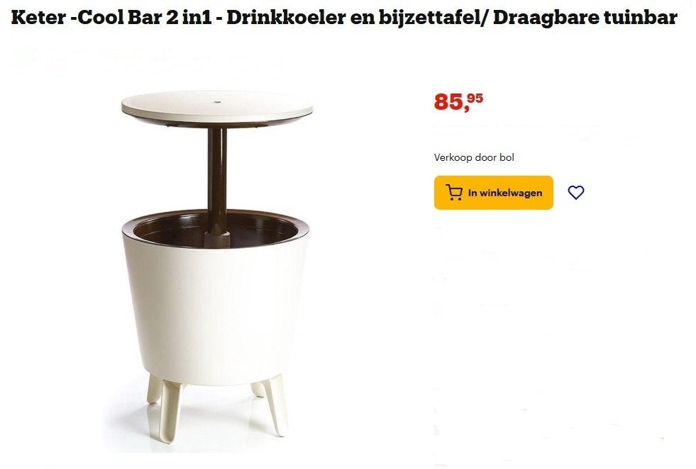 Keter Coolbar Partytafel, in hoogte verstelbaar - NIEUW, Ophalen, In hoogte verstelbaar, Nieuw