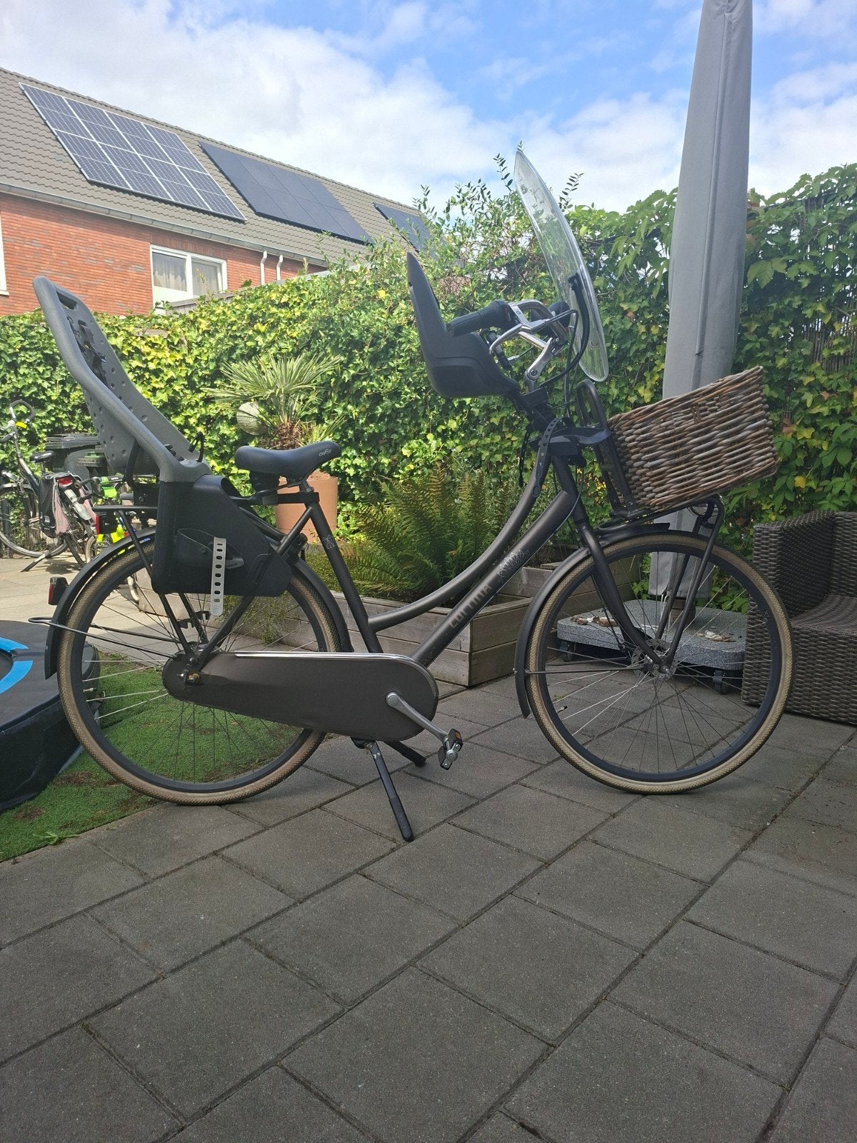 Cortina Mamafiets, Fietsen en Brommers, Fietsen | Dames | Moederfietsen, 2 zitjes, Mandje, Zo goed als nieuw, Ophalen