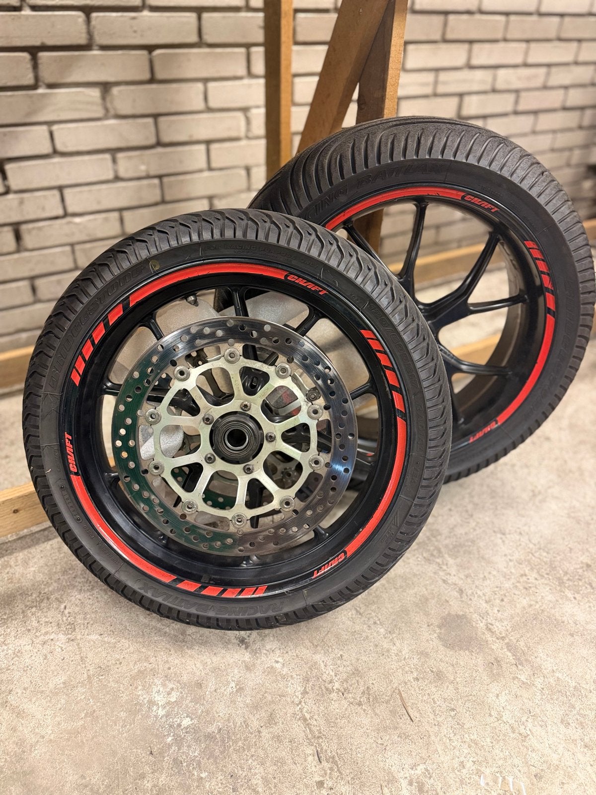 Ducati 848 Enkei velgen + Brembo remschijven, Motoren, Onderdelen | Ducati, Ophalen, Gebruikt