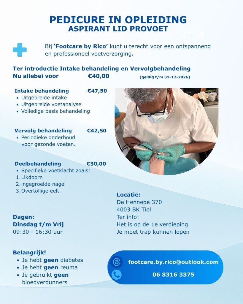 Pedicure in opleiding, Voetverzorging
