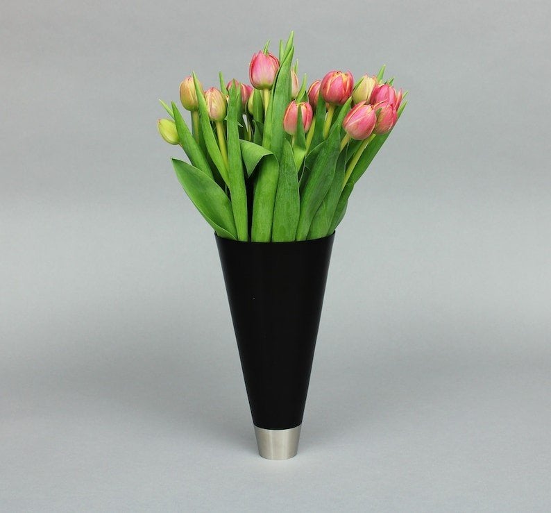 Designum Vaas - Ontwerp Myranda Brugge, Ophalen, Gebruikt, Zwart, Overige materialen