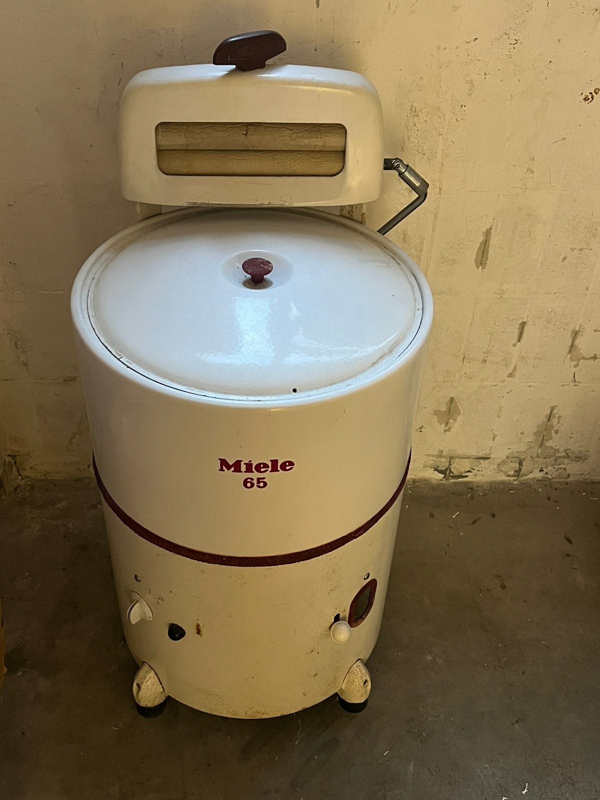 Vintage wasmachine Miele 65, Ophalen of Verzenden, Gebruikt, 1200 tot 1600 toeren, 85 tot 90 cm