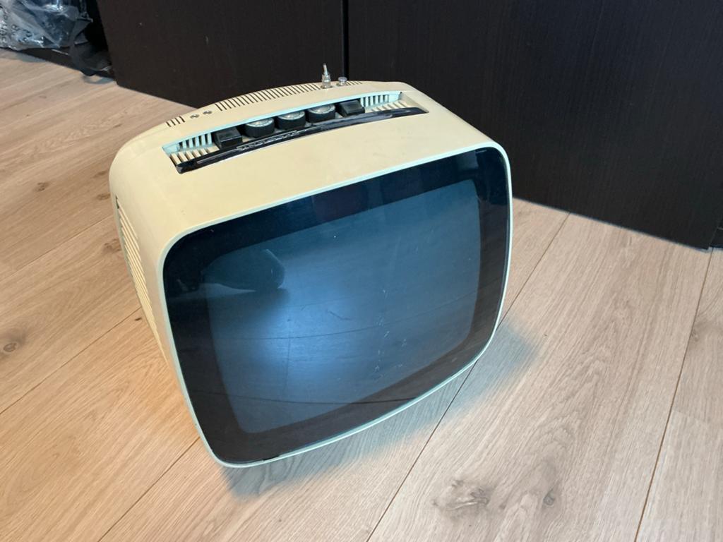 Vintage draagbare zwart-wit televisie, Ophalen, Gebruikt, Minder dan 40 cm, Overige merken