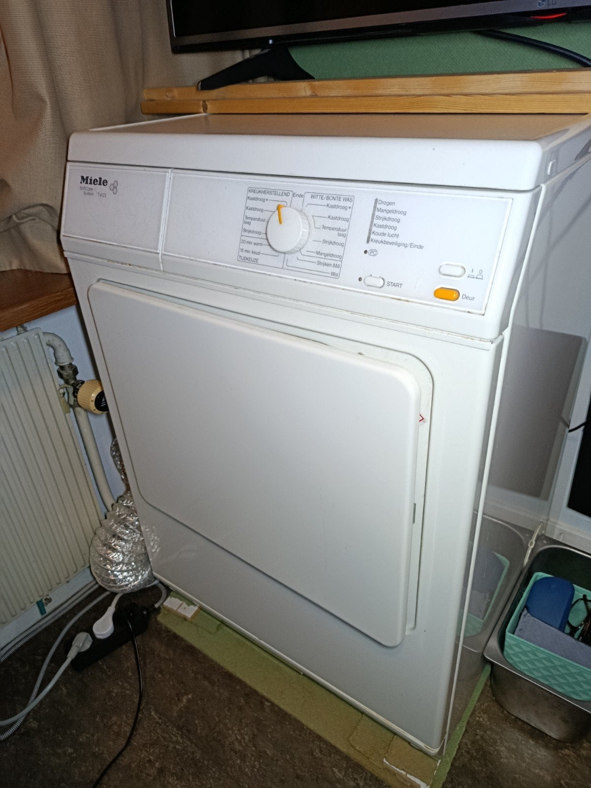 Miele SoftCare System T4223 droger, 6 tot 8 kg, Gebruikt, Ophalen of Verzenden, Voorlader
