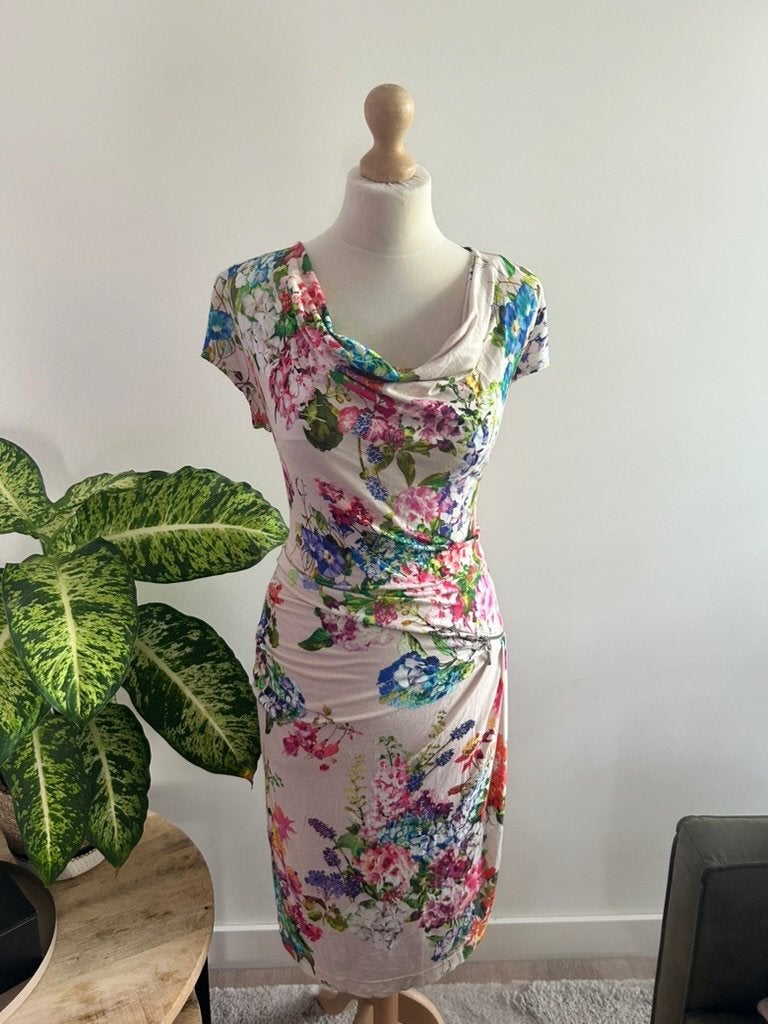 Expresso maat M zomer bloemen retro jurk 3337