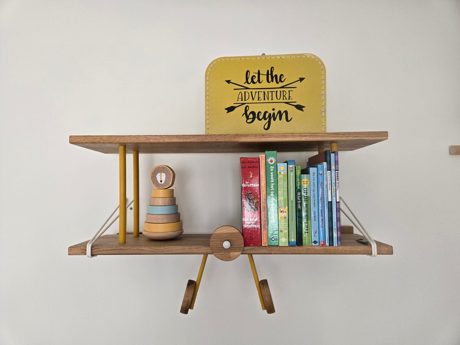 Vliegtuig wandplank voor kinderkamer, Ophalen, Zo goed als nieuw, Wanddecoratie, Ophangbaar