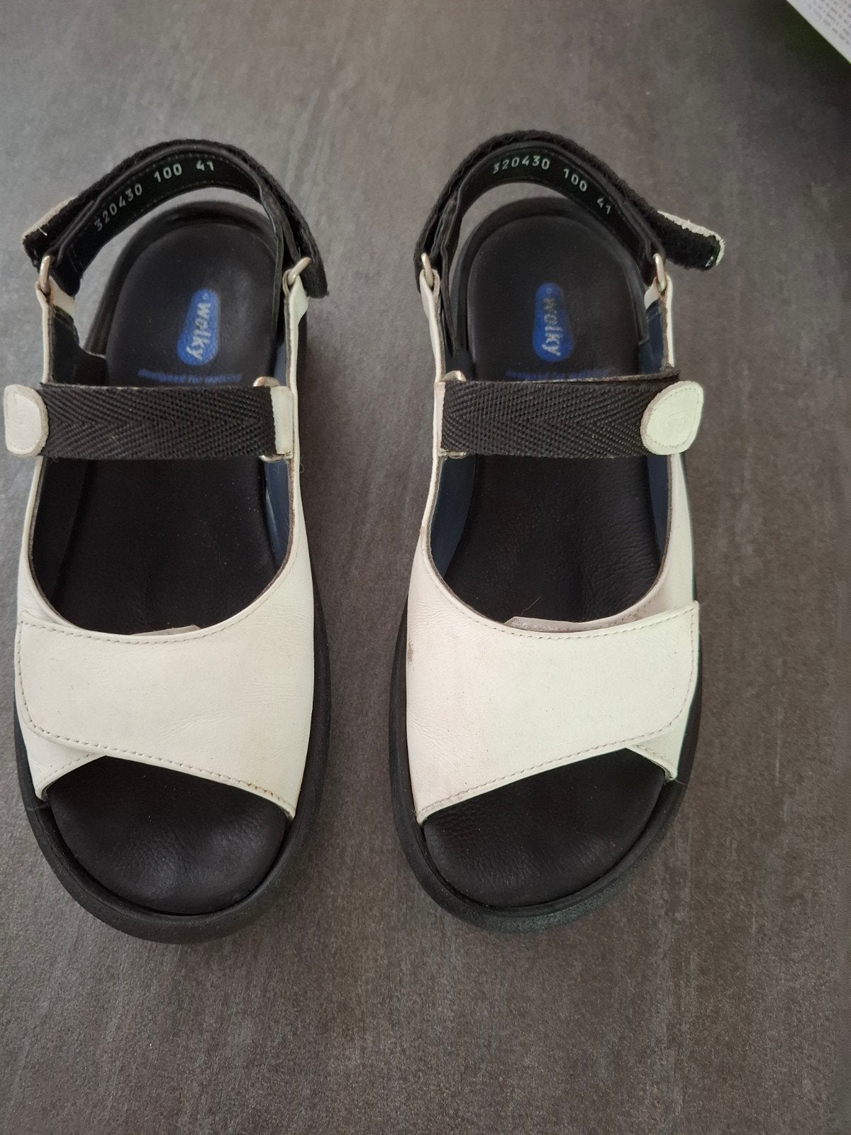 Witte Wolky  sandalen maat 41, Welky, Wit, Gedragen, Sandalen of Muiltjes