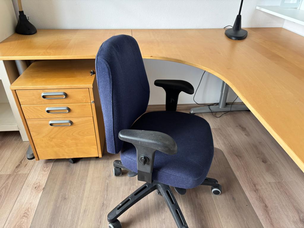 Hoekbureau, Met lades, Scandinavisch, Spaanplaat of MDF, Hoekbureau