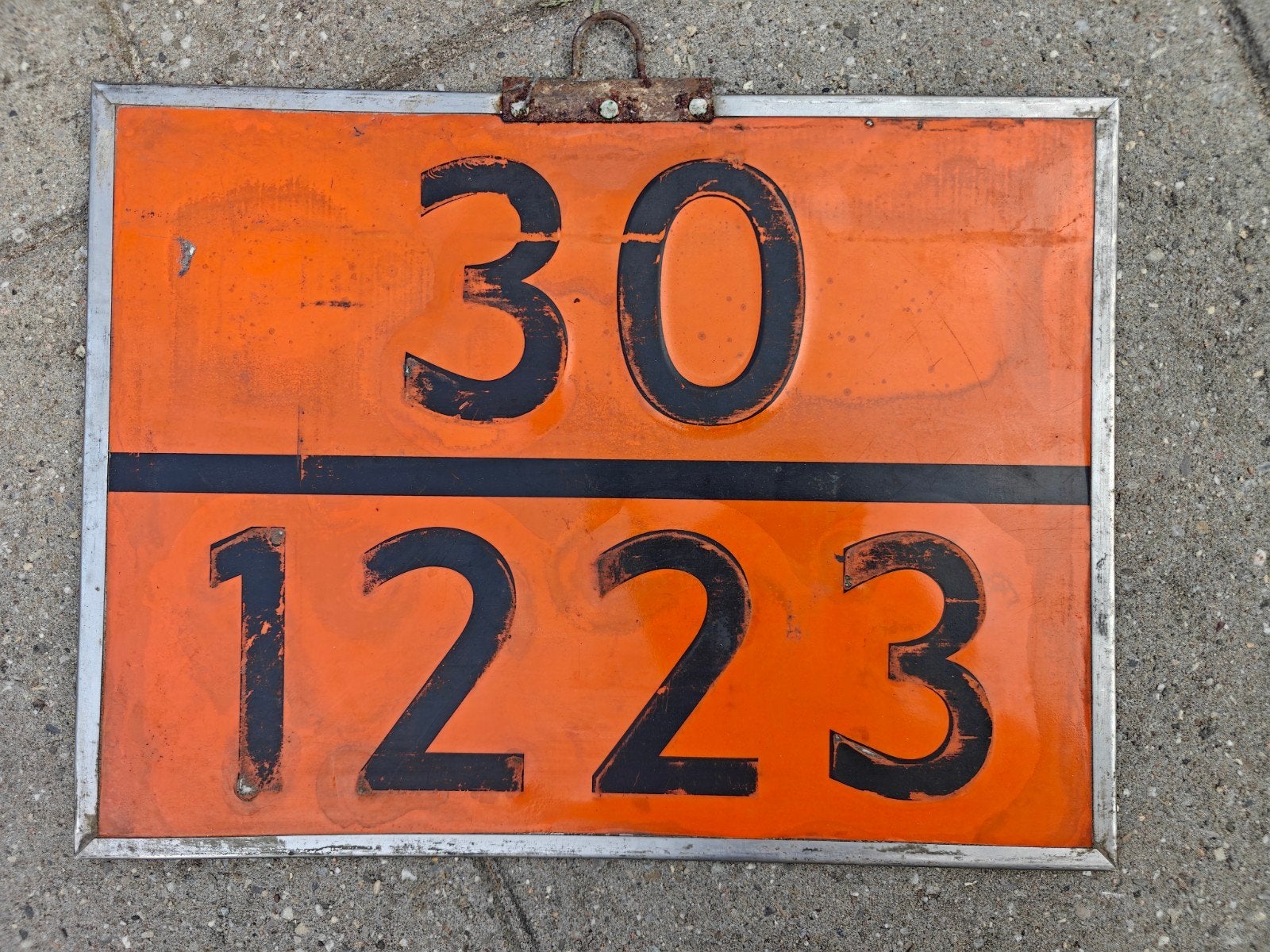 Kemlerbord 30/1223 Kerosine ADR Gevaarlijke Stoffen, Ophalen of Verzenden