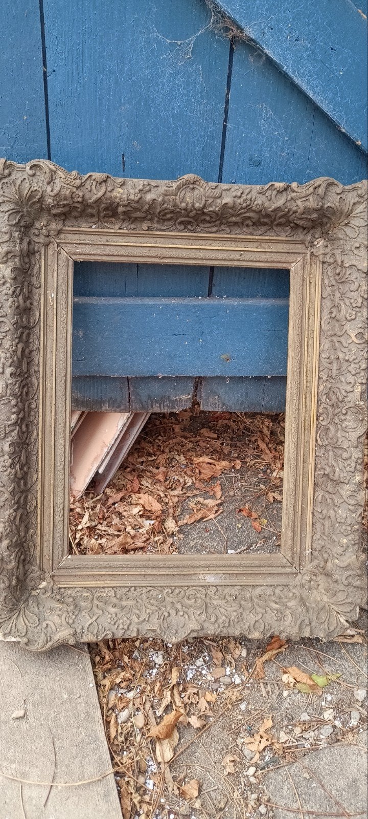 Antieke sierlijke fotolijst 47 x 59 cm, Gebruikt, Schilderijlijst, Met sierrand, Ophalen of Verzenden