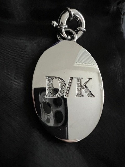Dyrberg/Kern Charite ss hanger met DK strass logo en spiegel, Overige materialen, Met strass, Verzenden, Zo goed als nieuw