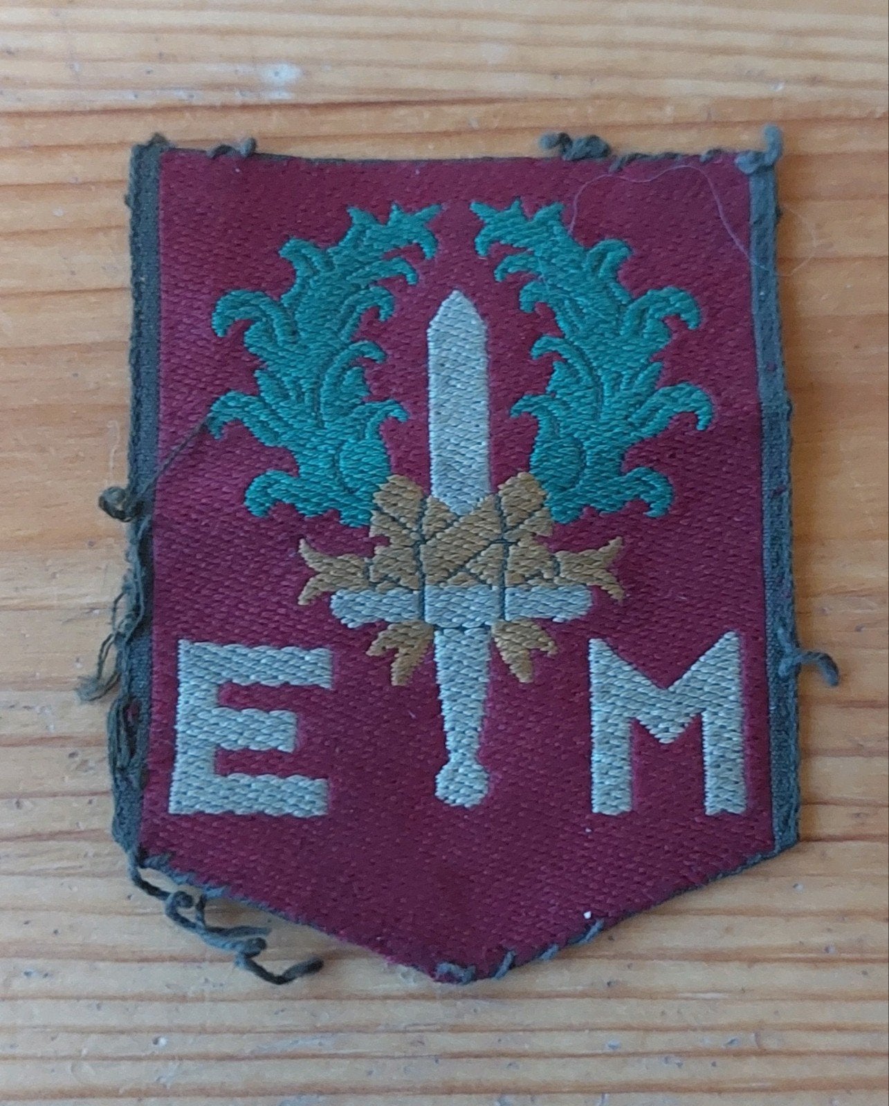 Mouwembleem 1e divisie "7 december"., Ophalen of Verzenden, Landmacht, Nederland, Embleem of Badge