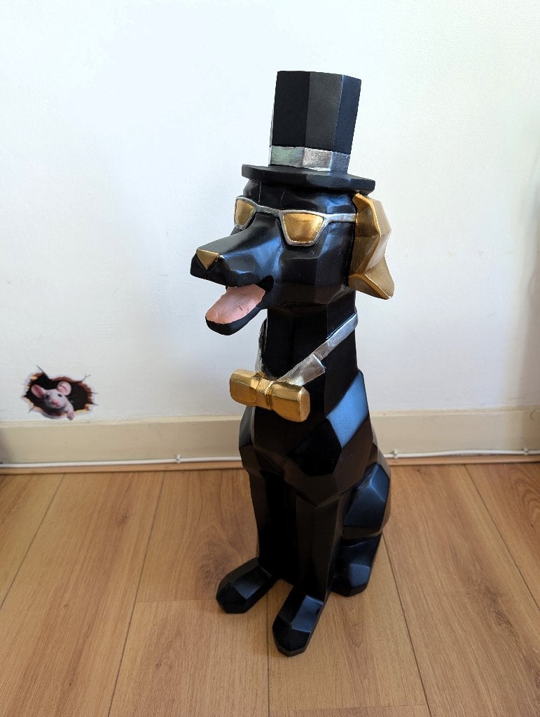 Beeld hond hars 67 cm hoog, Verzamelen, Ophalen, Dier
