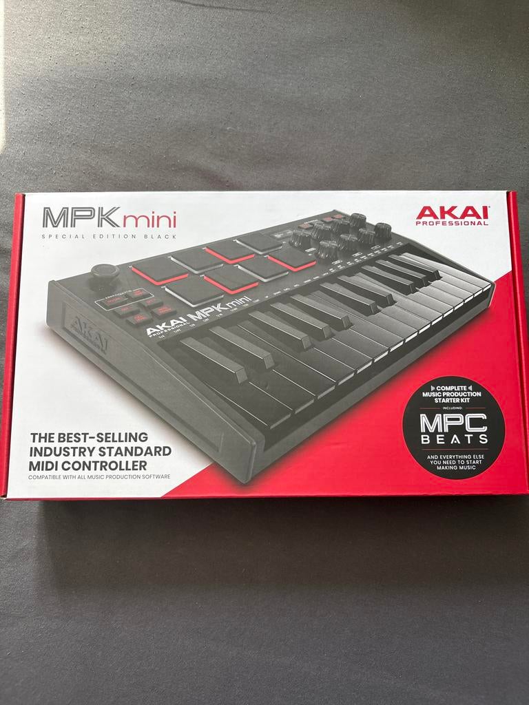 Akai MPK mini Special Edition Black MIDI Controller, Overige merken, Nieuw, Aanslaggevoelig, Overige aantallen