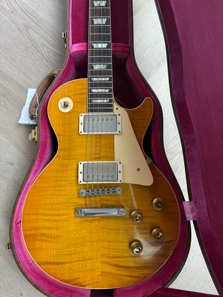 Gibson Les Paul Made 2 Measure ‘59 VOS Lemon Burst (2022), Muziek en Instrumenten, Ophalen, Zo goed als nieuw, Solid body, Gibson