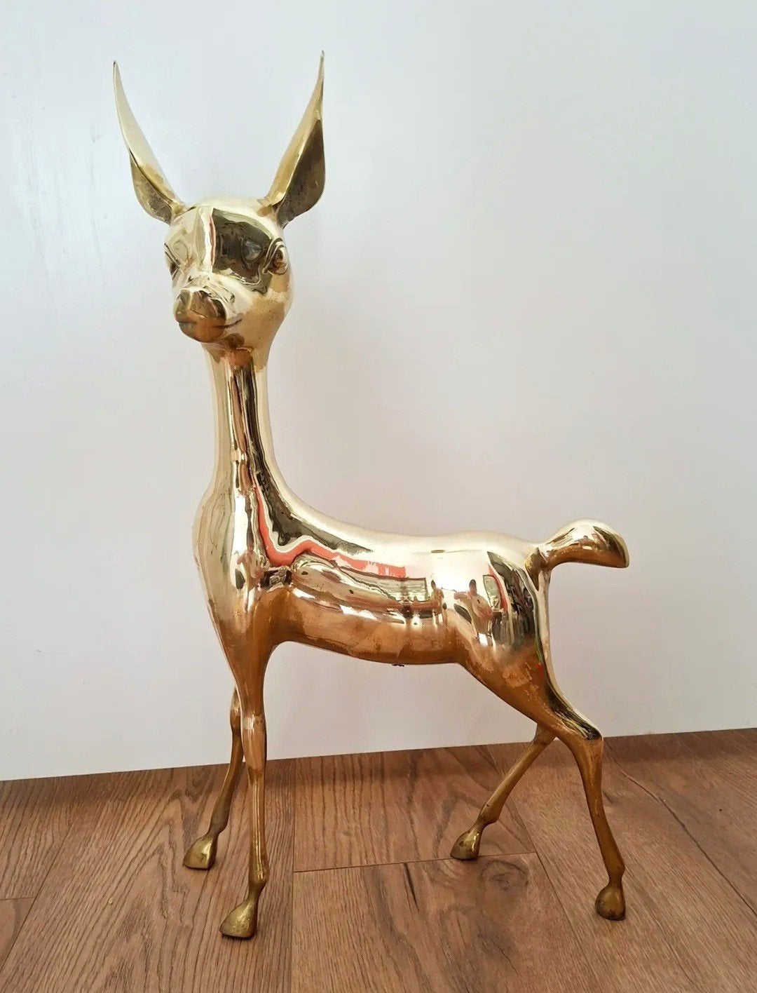 Xxl messing bambi hert, Ophalen of Verzenden