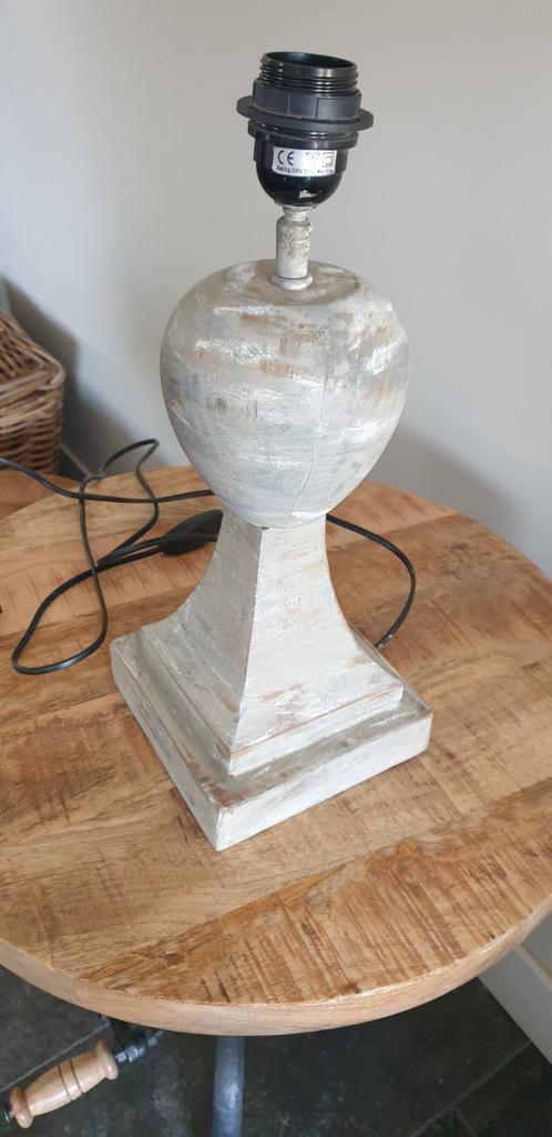 Aura peeperkorn, balusterlamp, teakhout, Huis en Inrichting, Lampen | Tafellampen, Ophalen of Verzenden, Zo goed als nieuw, Minder dan 50 cm