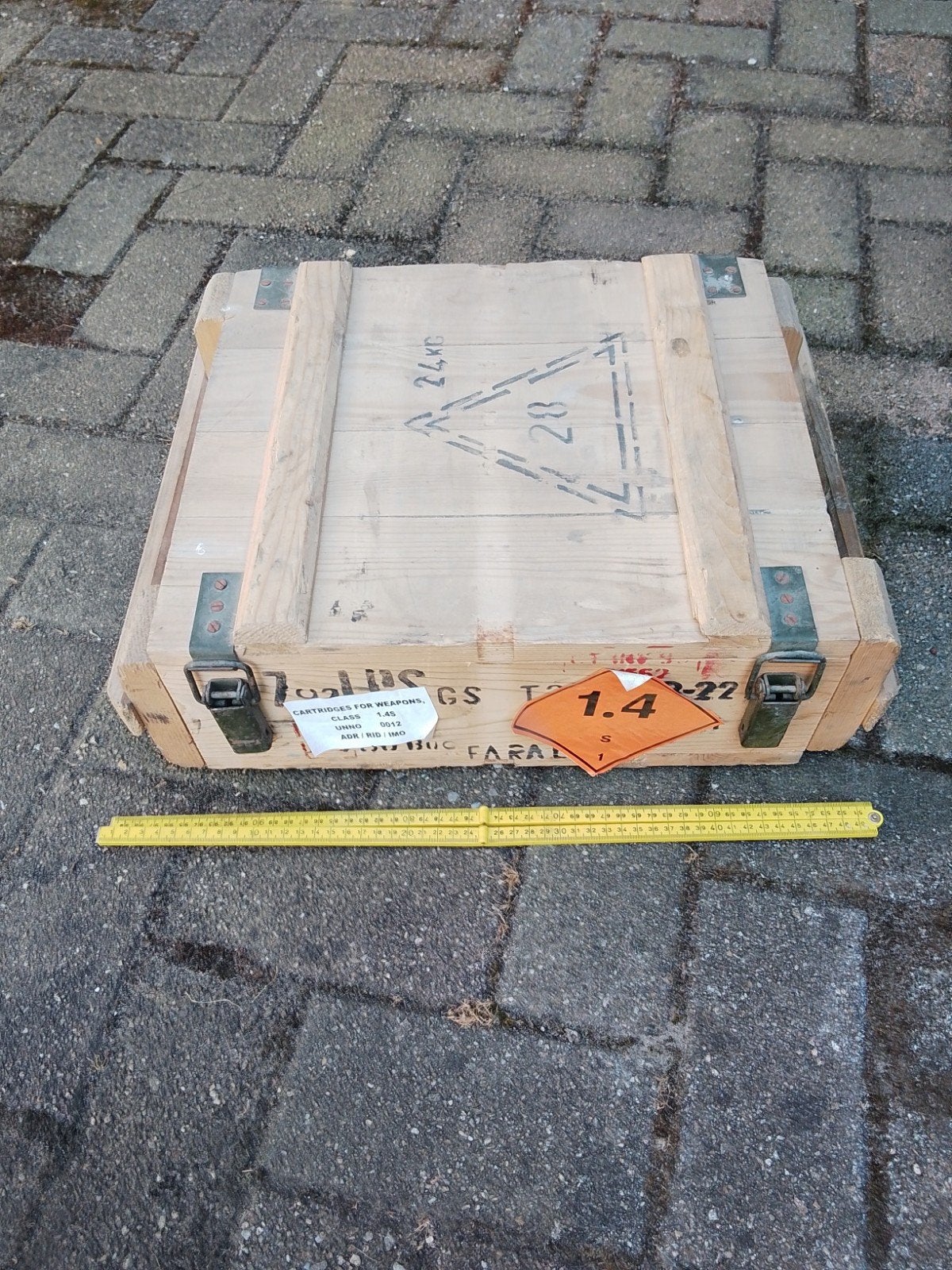Mooie houten munitiekist. /Munitie kist, Ophalen, Landmacht, Overige gebieden