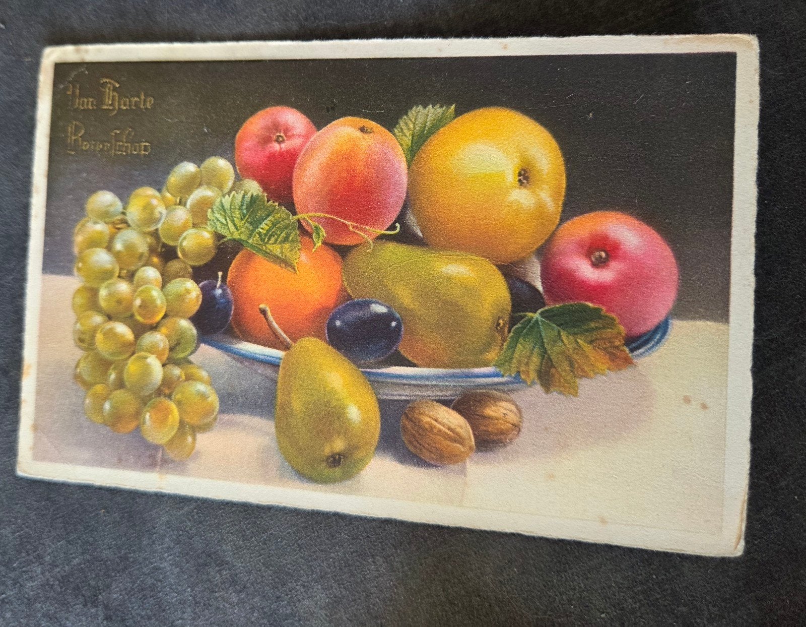 Stilleven met Fruit, Verzamelen, Ansichtkaarten | Themakaarten, Verzenden, 1920 tot 1940, Gelopen, Overige thema's