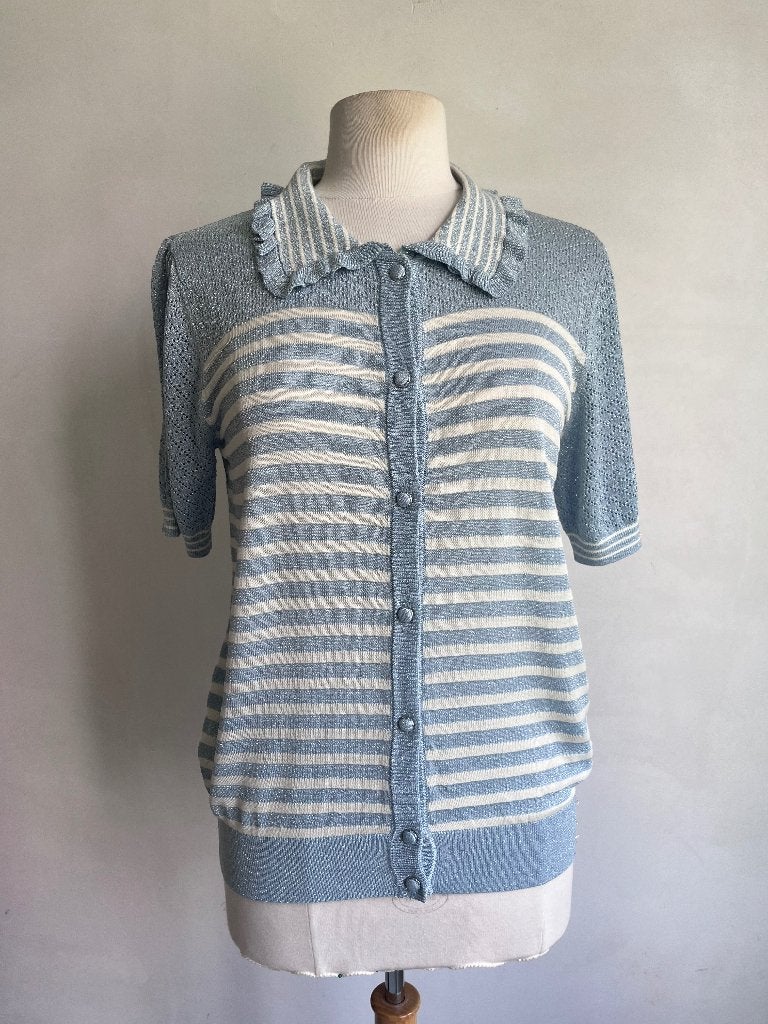 numph vestje blauw wit maat m, Maat 38/40 (M), Zo goed als nieuw, Numph, Verzenden