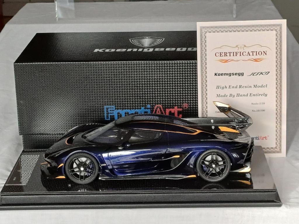 Koenigsegg Jesko carbon base Frontiart 1/18 limited edition, Hobby en Vrije tijd, Modelauto's | 1:18, Ophalen of Verzenden, Nieuw